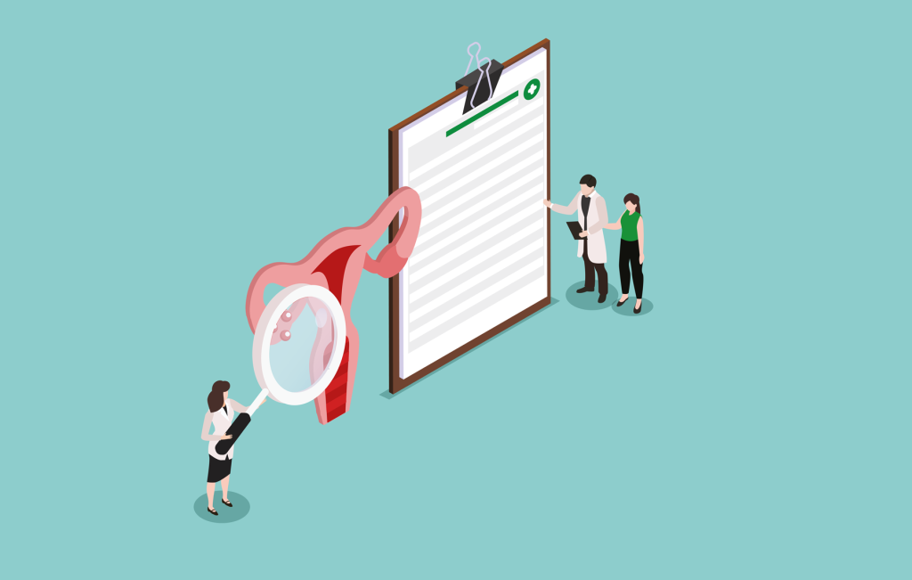 Endometrial thickness scan